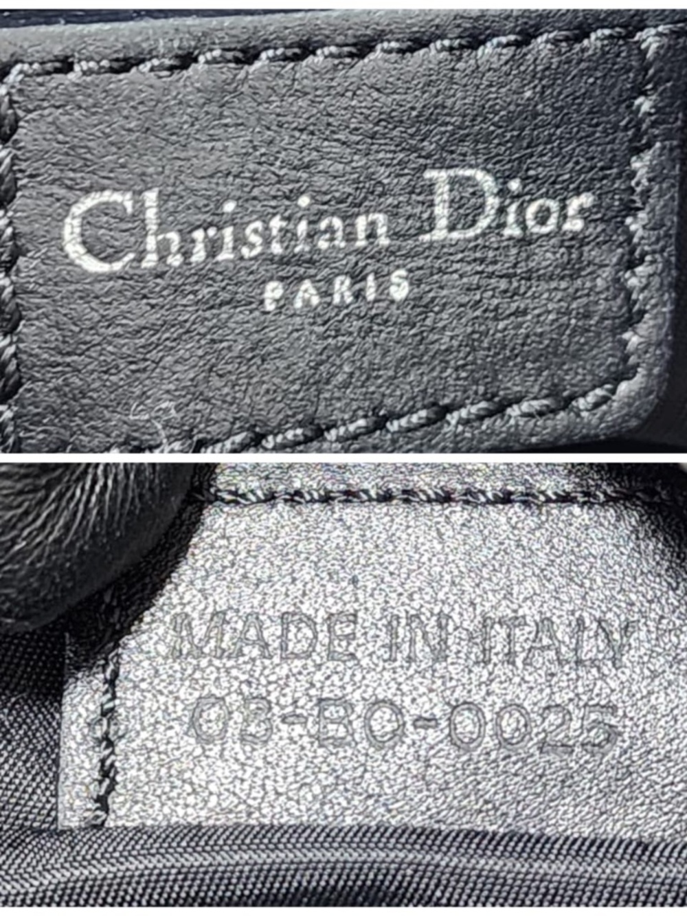 Authentic CHRISTIAN DIOR Monogram Shoulder Bag Pochette Black/Grey - Picture 3 of 13
